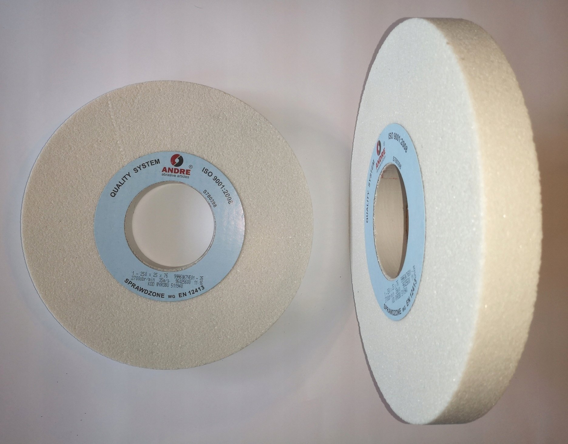 Andre Płaska ściernica 250mm x 25mm x 76mm 99A60K7VE01-35 Biały TYP 1