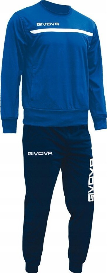 Givova Dres treningowy piłkarski komplet bluza spodnie Givova Tuta Givova One niebiesko-granatowy TT012 0204 S