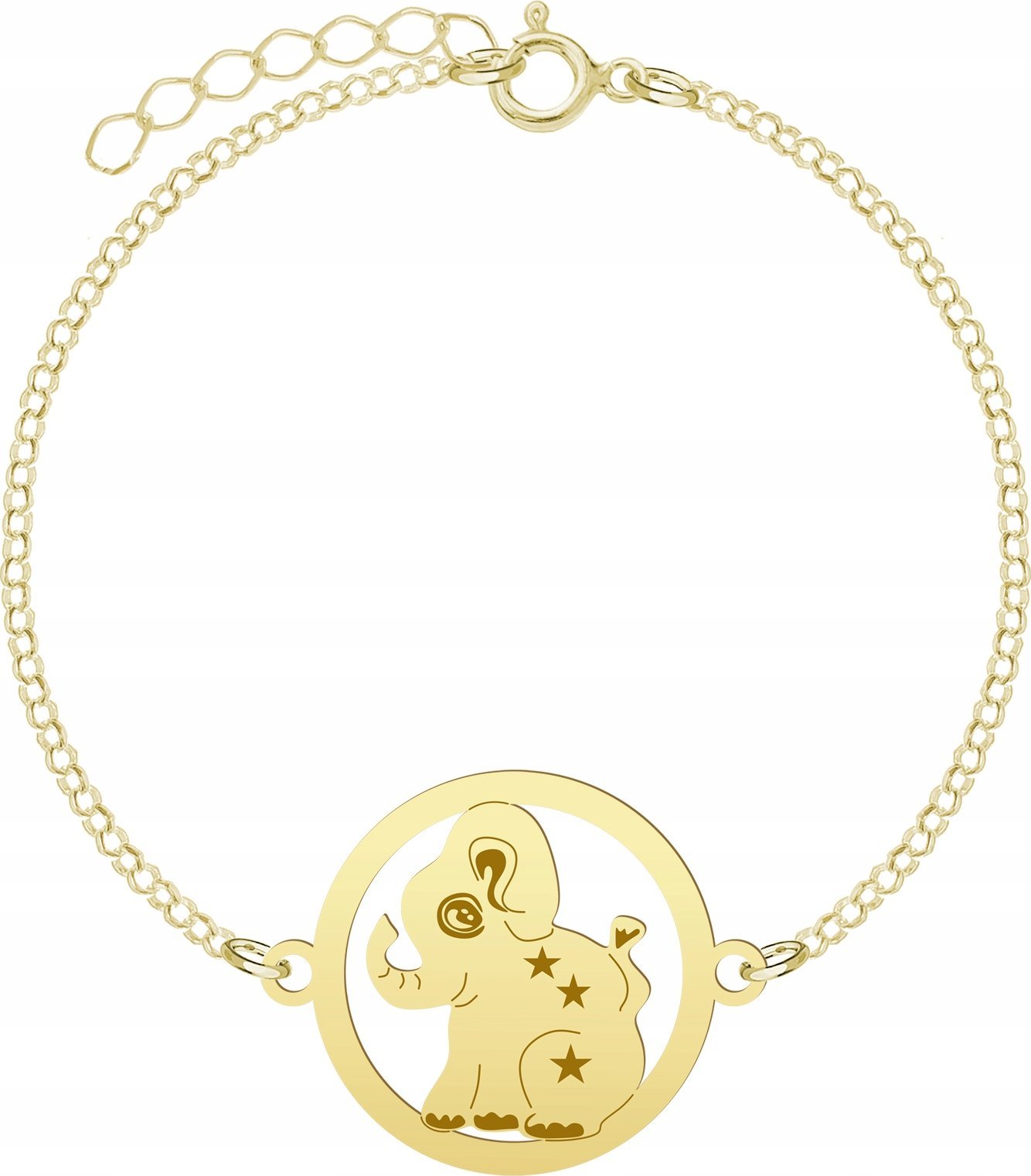 Radziszewska Jewellery Pozłacana Bransoletka CUTIE SŁONIK DEDYKACJA