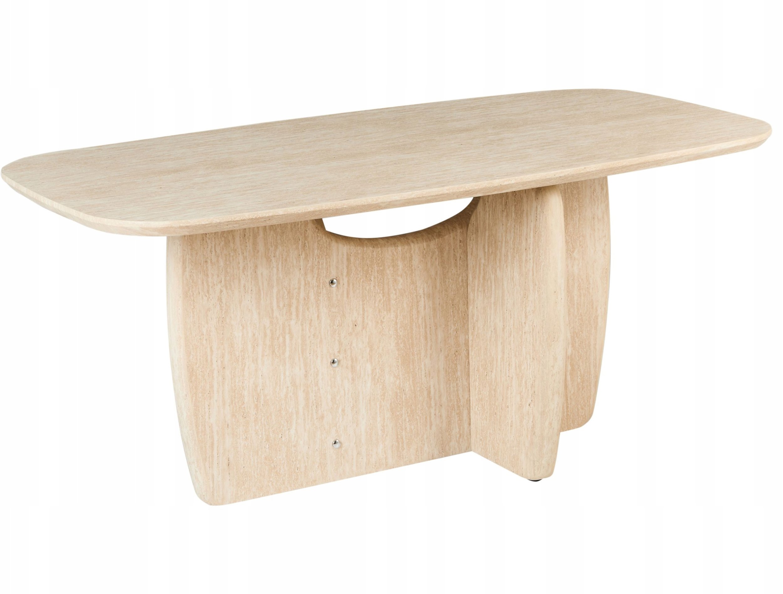 Stół do jadalni TRAVERS Efekt trawertynu 180 cm 90 cm