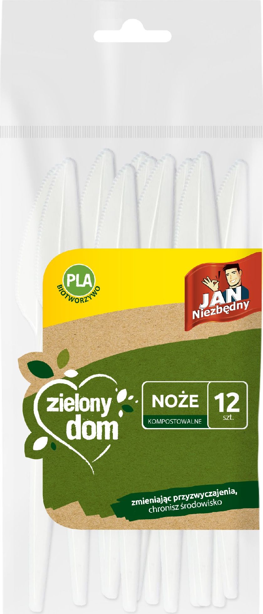 JAN Niezbędny Noże kompostowalne 1op.-12szt