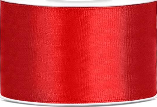 Party Deco Wstążka satynowa, czerwona, 38 mm x 25 m uniwersalny