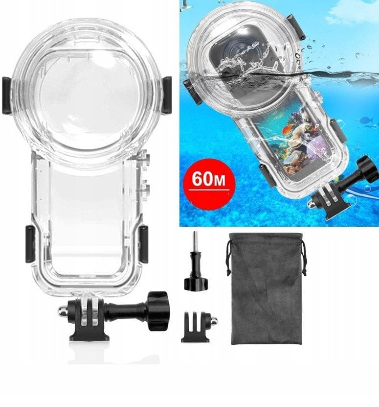 Obudowa Podwodna Wodoodporna Wodoszczelna Futerał Do 60m Do Insta360 X5 / X 5 / Pu756t