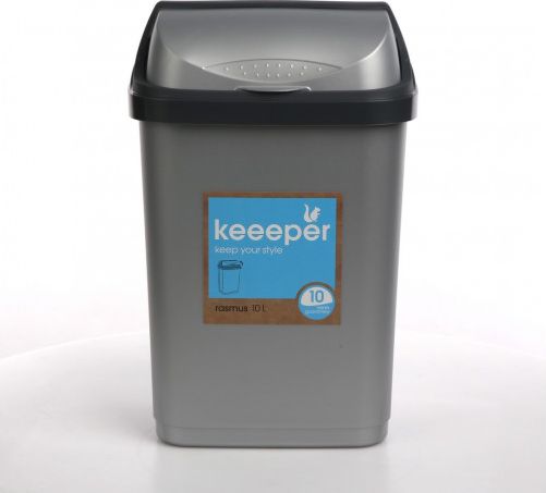 Kosz na śmieci uchylny 10L srebrny (0607002131 Alt)