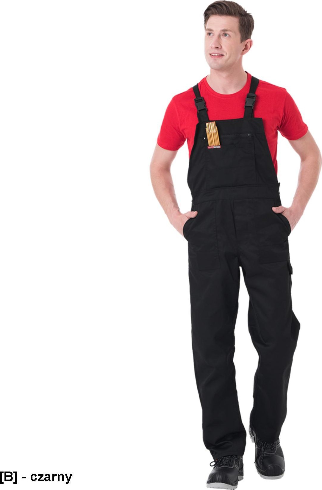 R.E.I.S. SM - Spodnie robocze ogrodniczki MASTER - niebieski 58