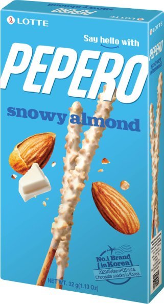 Lotte Paluszki Pepero Snowy Almond z migdałami 32g - LOTTE