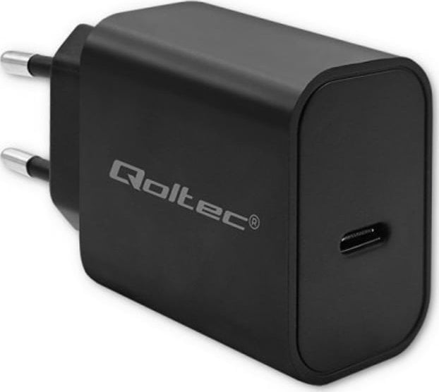Ładowarka Qoltec Ładowarka Super Quick PD | USB-C | 20W | 5-12V | 1.67-3A | Czarna
