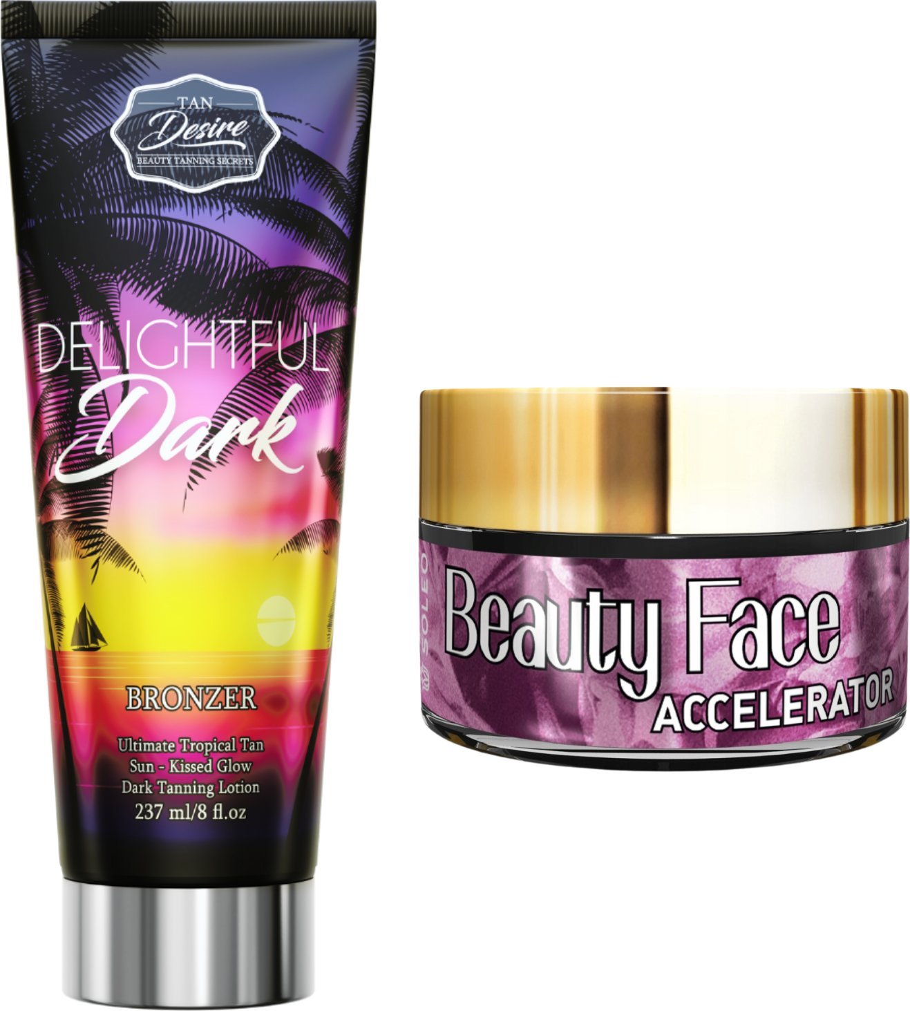 Tan Desire Tan Desire Delightful Dark + Słoiczek Beauty Face