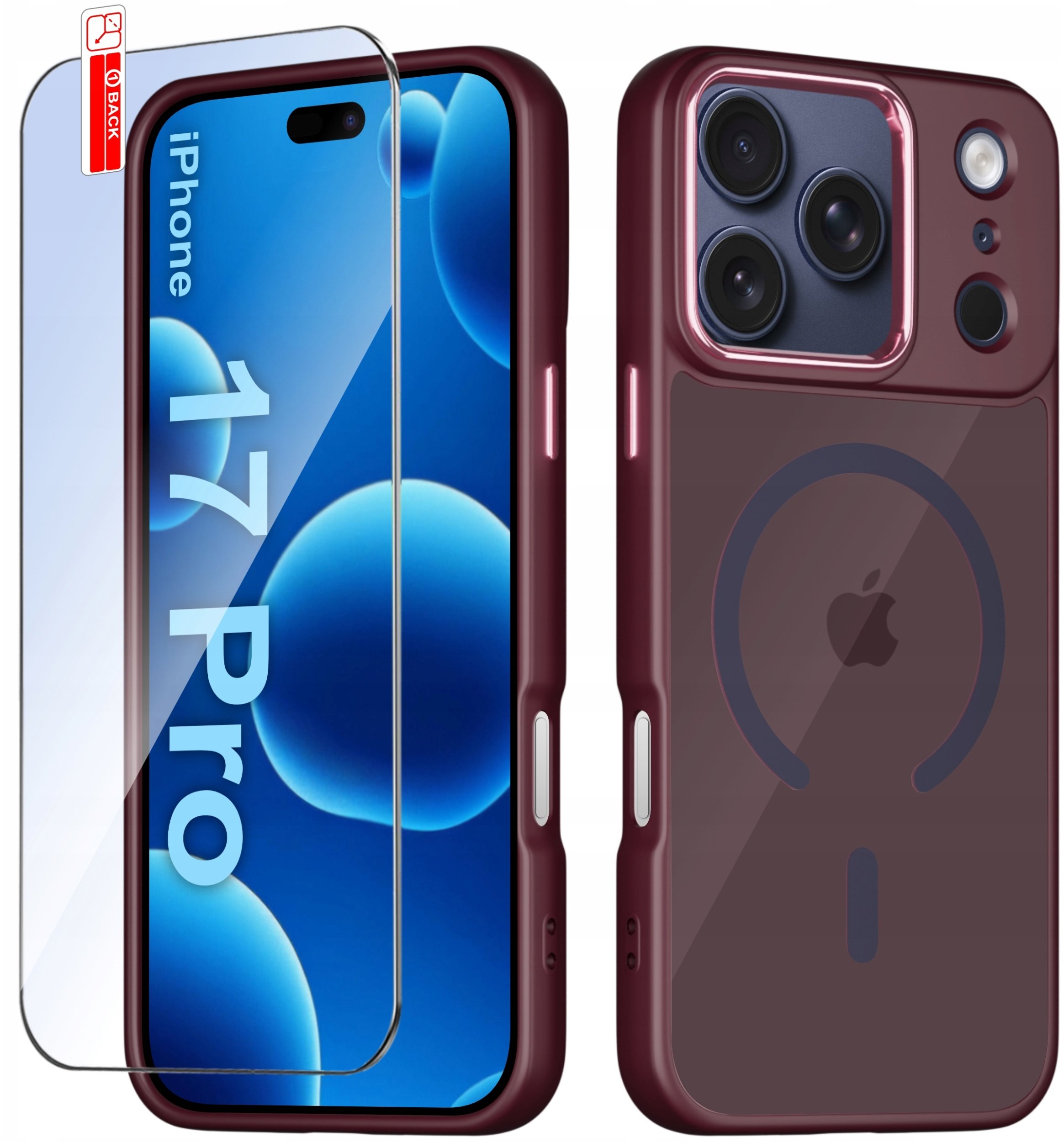 Etui do iPhone 17 Pro CASE do MagSafe MATOWE Magnetyczne PREMIUM + Szkło 9H