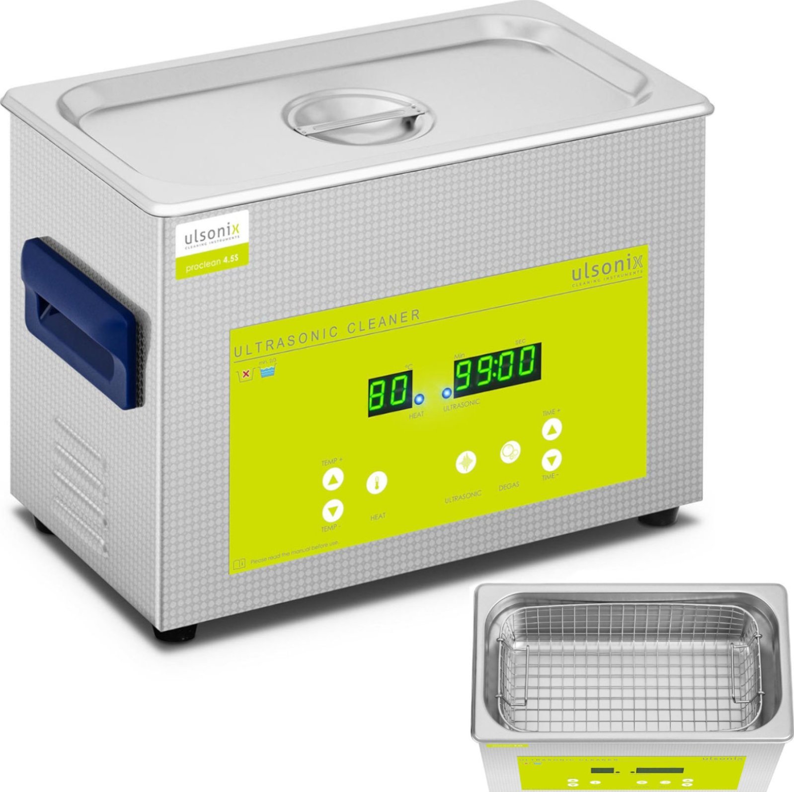 Ulsonix Myjka wanna ultradźwiękowa oczyszczacz LED 4.5 l 120 W Myjka wanna ultradźwiękowa oczyszczacz LED 4.5 l 120 W