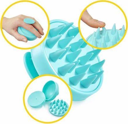 4fizjo Szczotka do masażu głowy niebieska