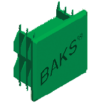 Baks Nakładka ochronna NOW 40x40mm zielona - 760400