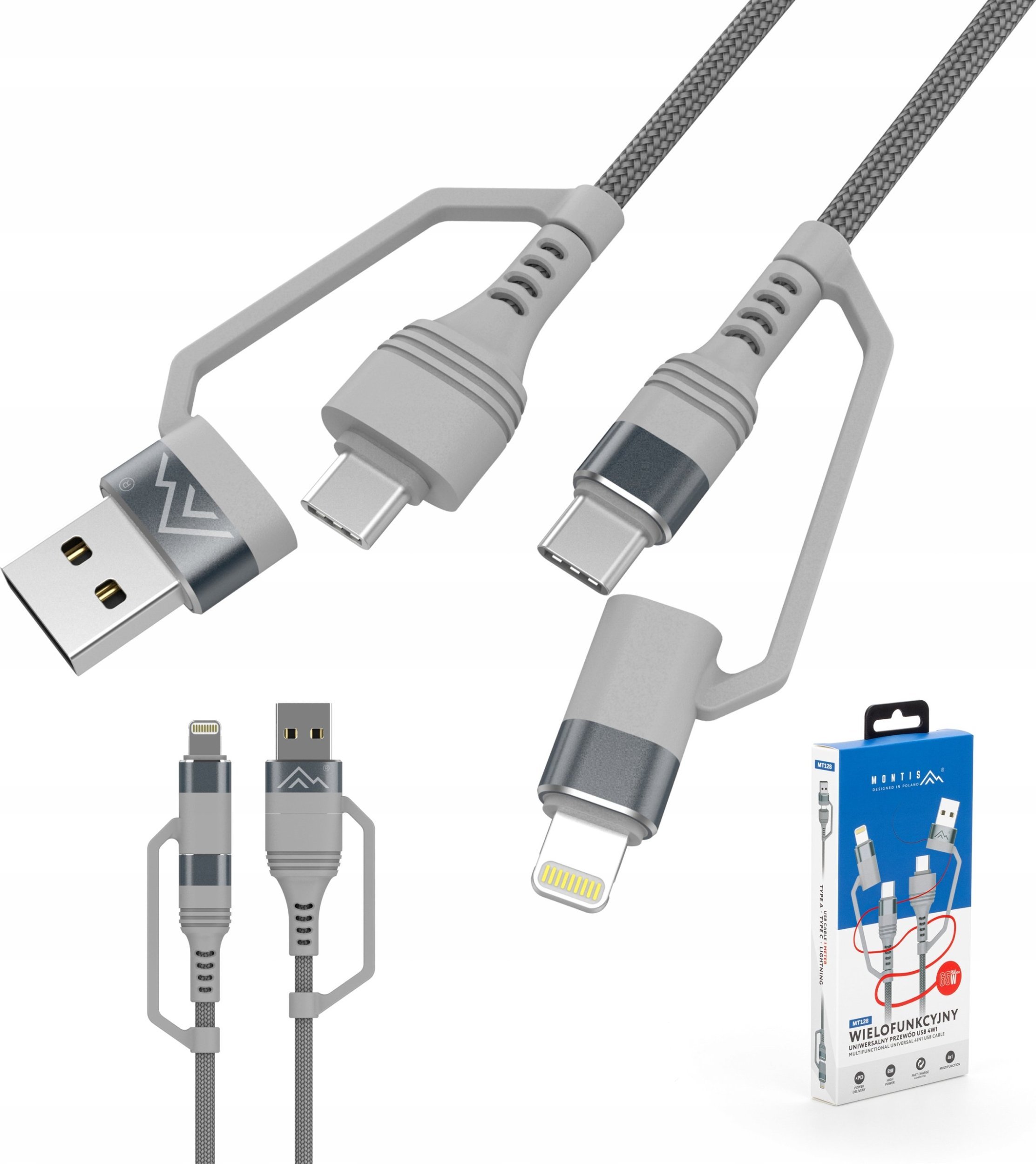 Montis Kabel USB 4w1 USB A-C-Lightning MT128 Montis