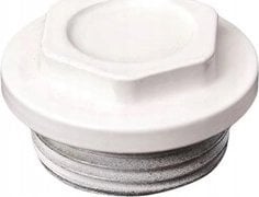 Hydroland KOREK GRZEJNIKOWY 1" PEŁNY PRAWY BIAŁY // G.KB.1P.