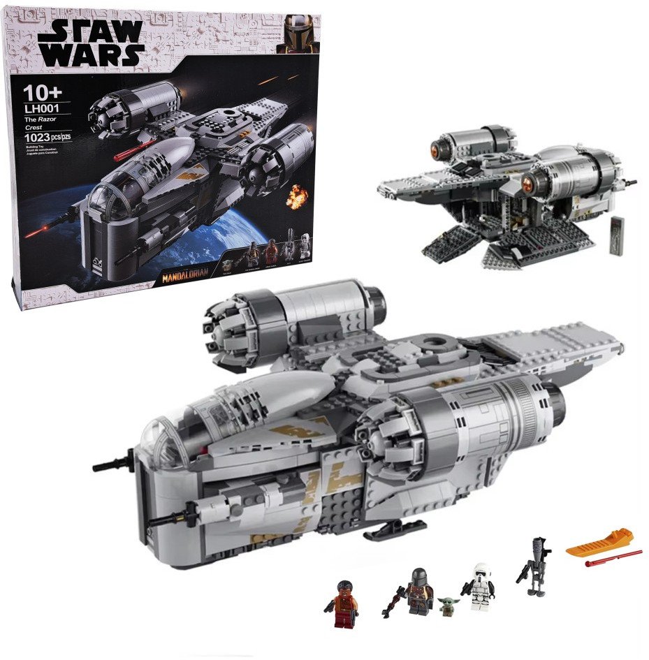 Zestaw klocków STAR WARS Transportowiec łowcy nagród z serialu Mandalorian BRZESZCOT - Zamiennik