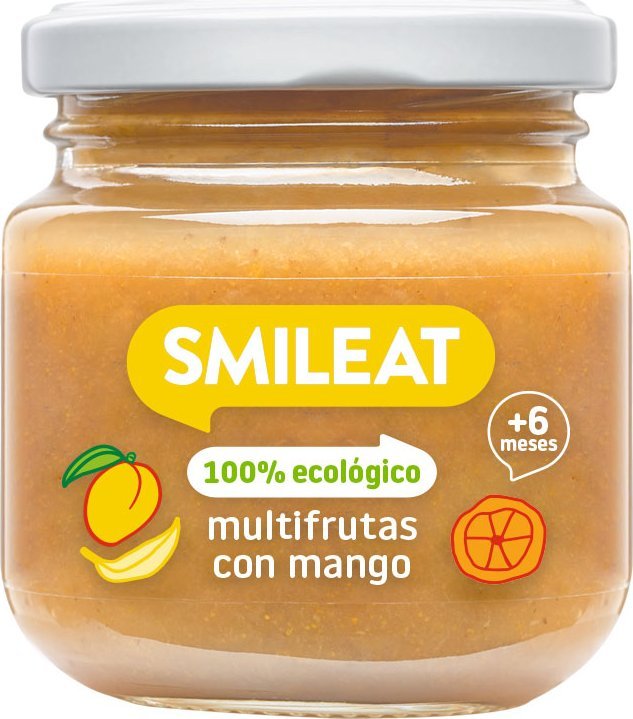 Smileat BIO Deser wieloowocowy z ekologicznym mango, 130g
