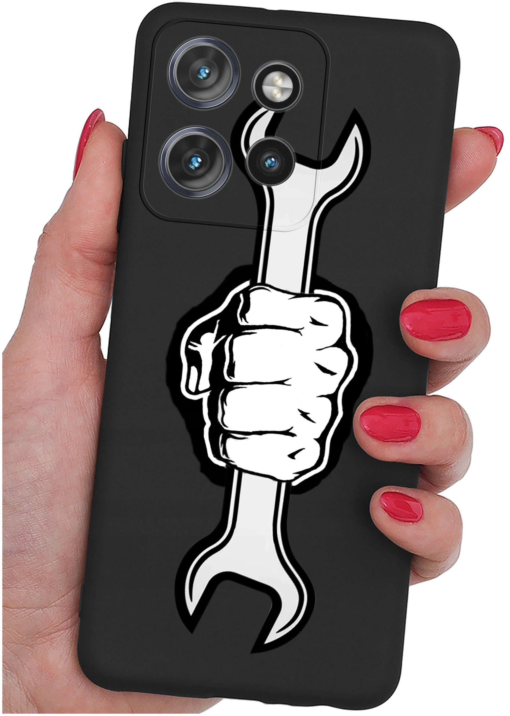 Etui do Motorola Moto EDGE 50 Neo WZORY |SILIKONOWE MATT CASE + SZKŁO 9H