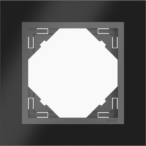 Efapel metallo ramka 1-krotna nikiel grafit 90910 kqs