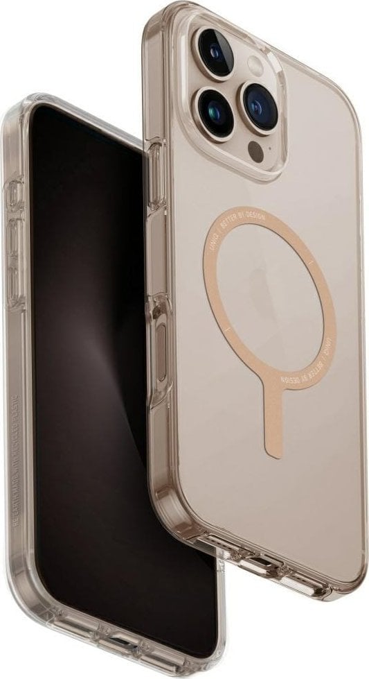 Etui UNIQ Clario do iPhone 16 Pro Max Magclick Charging przezroczysty/złoty