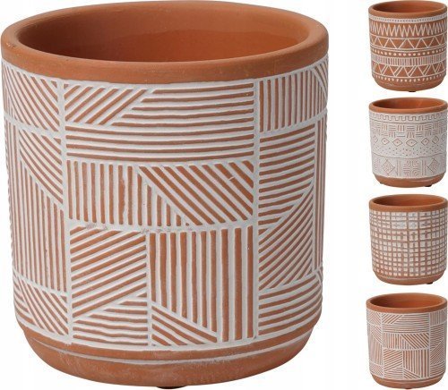 Koopman Osłonka ceramiczna na doniczkę terakota 11 cm