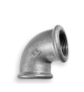 Odlewnia Zawiercie Kolano 90° redukcyjne A1 3/4 x 1/2" ocynk