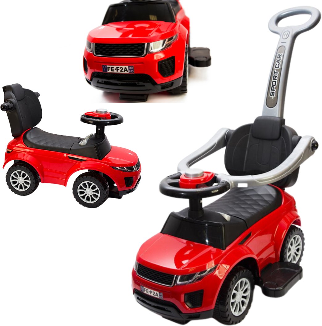 Jeździk odpychacz samochód 2w1 - czerwony