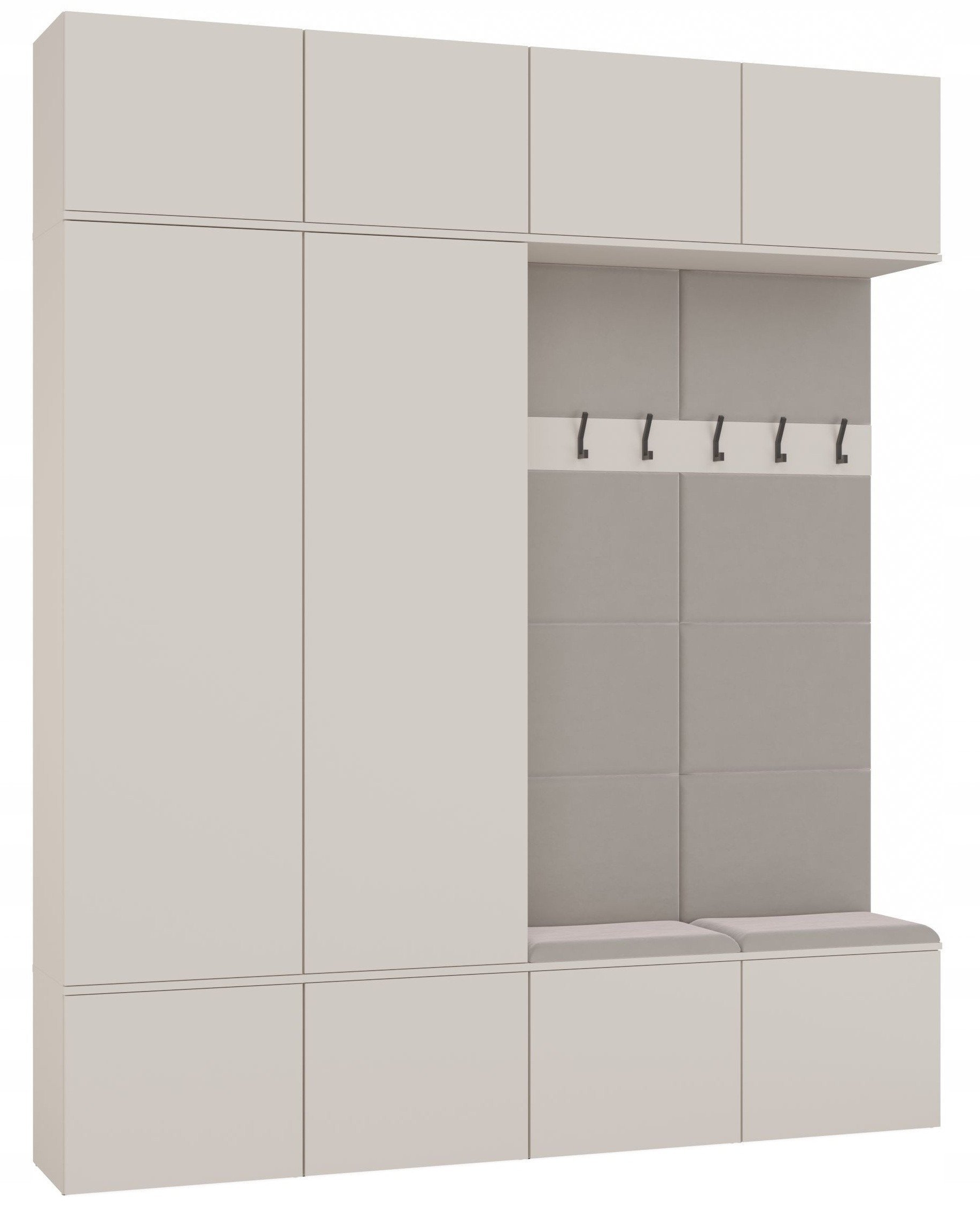 Garderoba HAGA IV 2Sz2W KASZMIR 2x Szafa + 2x Wieszak