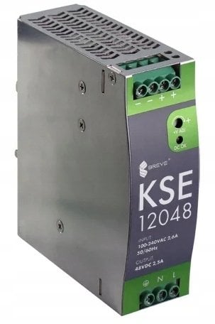 Zasilacz impulsowy KSE 12048M 230/ 48VDC 2,5A 120W na szynę DIN, Uzas: 96-264VAC Uwyj: 48-50VDC, Ta70, 17000-1547