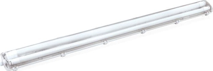 Volteno Oprawa hermetyczna z lampami fluorescencyjnymi LED 2x18w 120cm 4000K 3200lm Szara IP65 ABS + PS 127x11,3x5cm VO2778