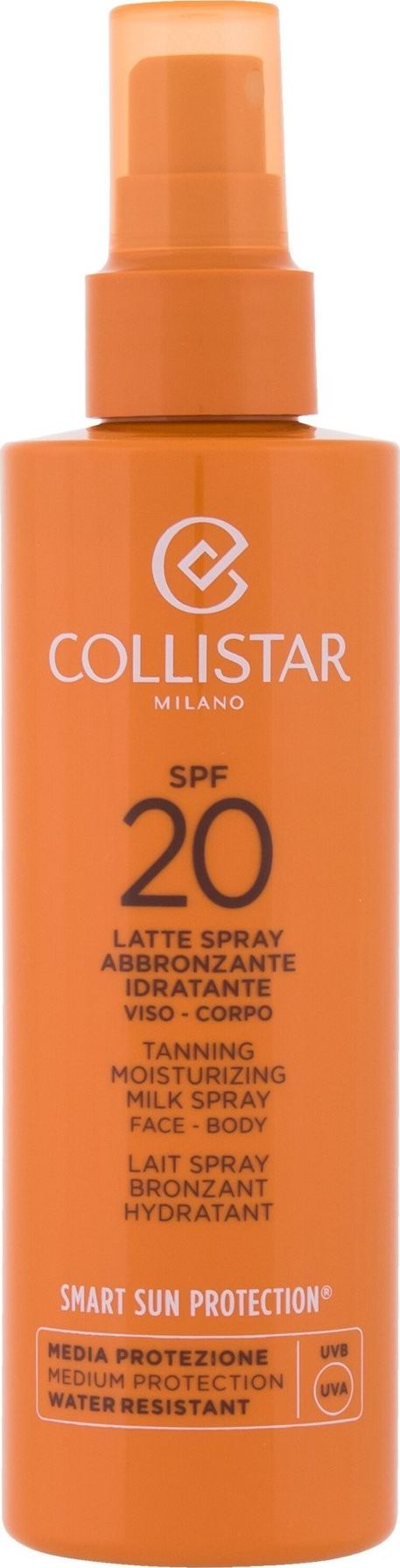 Collistar Collistar Smart Sun Protection Tanning Moisturizing Milk Spray SPF20 Preparat do opalania ciała 200ml