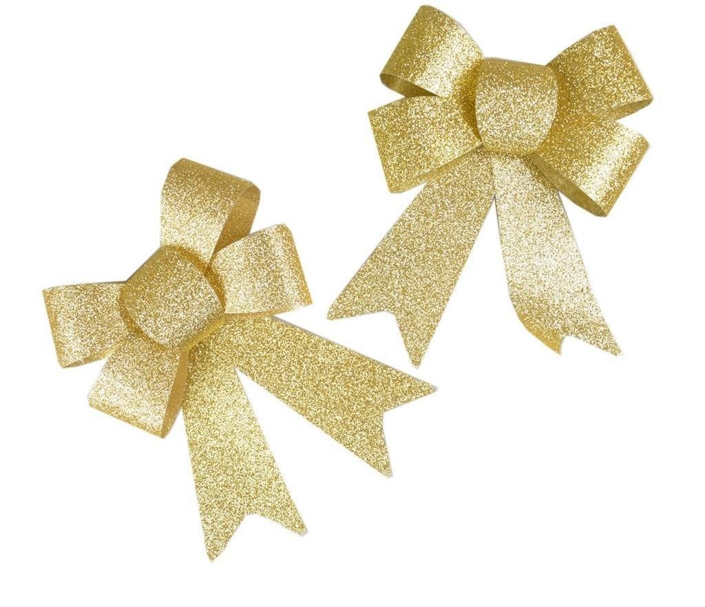 Kokardy brokatowe złote 2szt