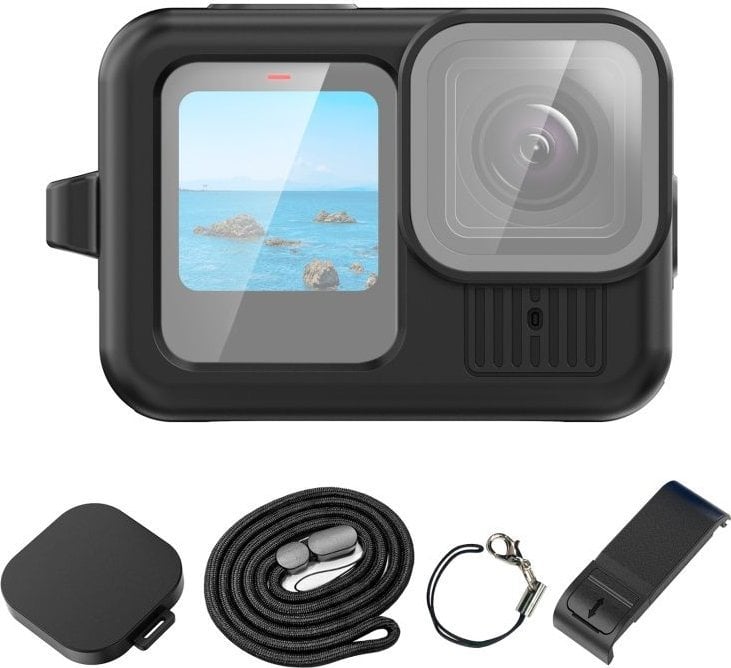 Zestaw Futerał Etui Obudowa Osłona Dekielek Klapka Pas GoPro HERO 13 BLACK / PU949B