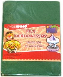 Polsirhurt Filc dekoracyjny zielony 20x30 10szt.