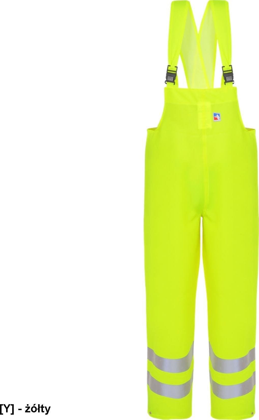 R.E.I.S. MAT-SWO3040 - Spodnie ogrodniczki ostrzegawcze, wodoochronne 54