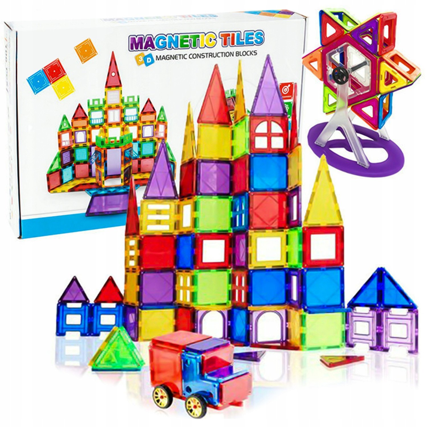 Edukacyjne Klocki Magnetyczne Zestaw 106El Panele