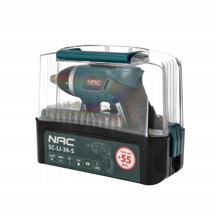 NAC WKRĘTK 3,6V + AKCESORIA 55zt.