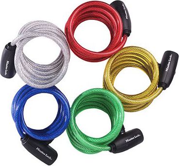 MasterLock Zapięcie rowerowe QUANTUM 8127 8mm 180cm KLUCZYK mix kolorów (MRL-8127EURDPRO)