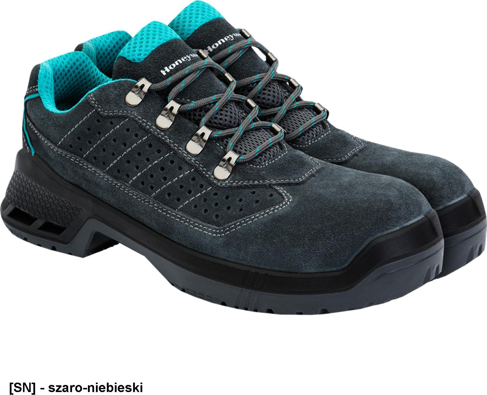 R.E.I.S. HW-ACANTO-P P CI HI S1 SRC - półbuty bezpieczne, welurowe częściowo perforowane, podnosek kompozyt, bieżnik antypoślizgowy 45