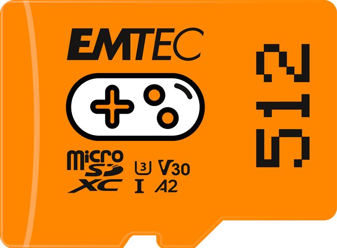 Karta Emtec Gaming MicroSDXC 512 GB Class 10 UHS-I/U3 A2 V30 (ECMSDM512GXCU3G)
