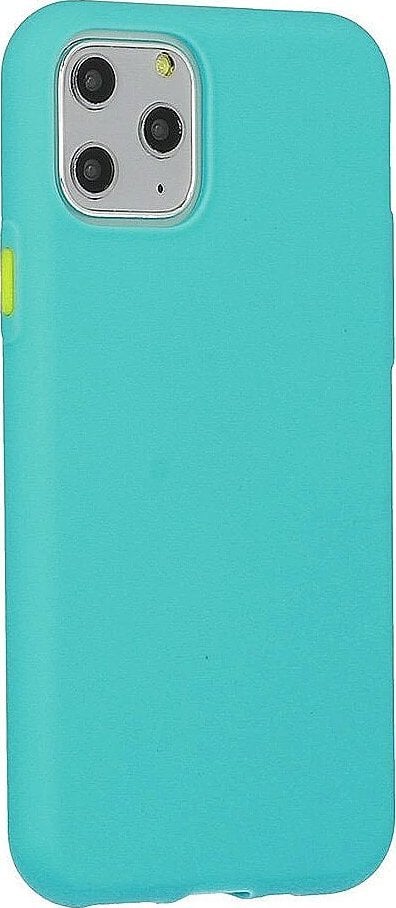 Mocco Soft Cream Silicone Back Case for Apple iPhone 12 / 12 Pro Green