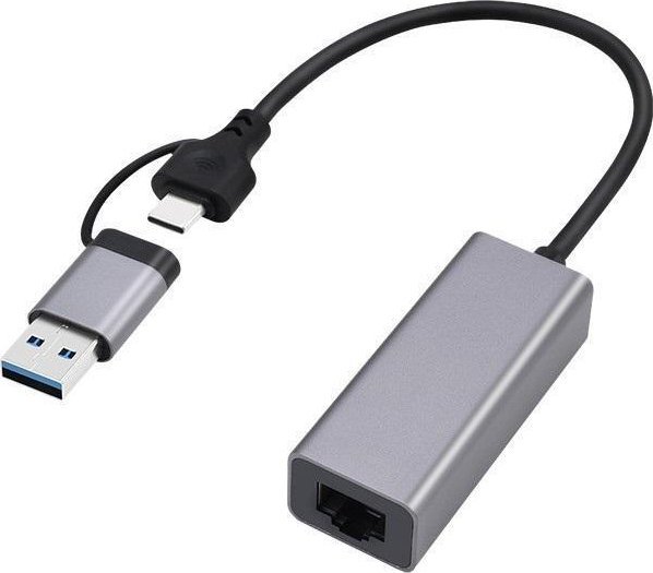 Karta sieciowa Gembird USB-C + USB 3.1 adapter (A-USB3AC-LAN2G-01)