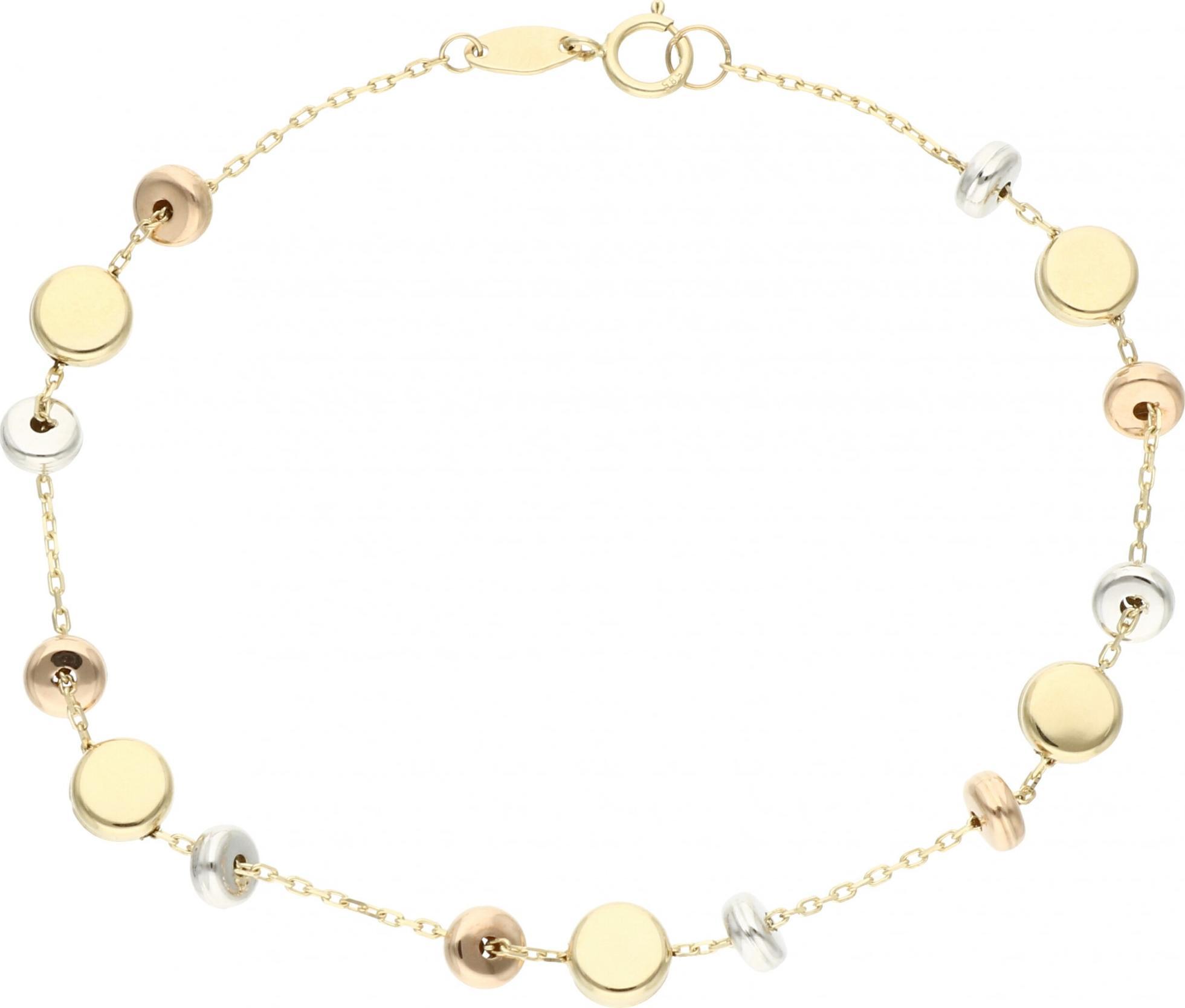 Rosanto Złota bransoleta z przekładkami 18 cm 585 14k