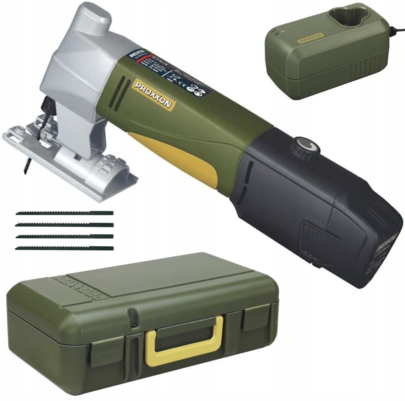 Wyrzynarka Proxxon STS/A akumulatorowa zestaw z baterią Li/A2 oraz szybką ładowarką LG/A2