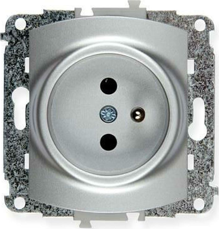 Karlik TREND Gniazdo pojedyncze z/u 2P+Z srebrny 5GP-1z