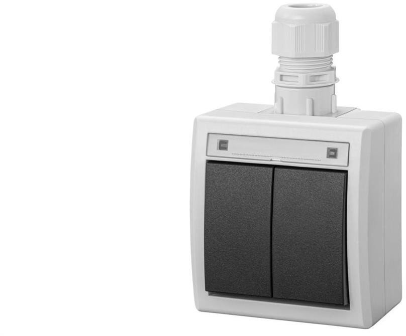 AQUANT 2K łącznik natynkowy świecznikowy IP65 szary 5002-65