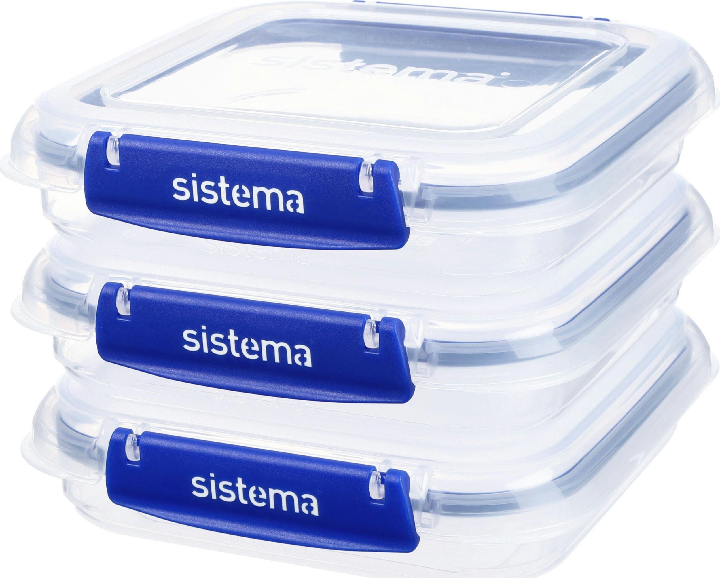 Sistema Sistema - Square Klip it Plus 3 pack 520ml