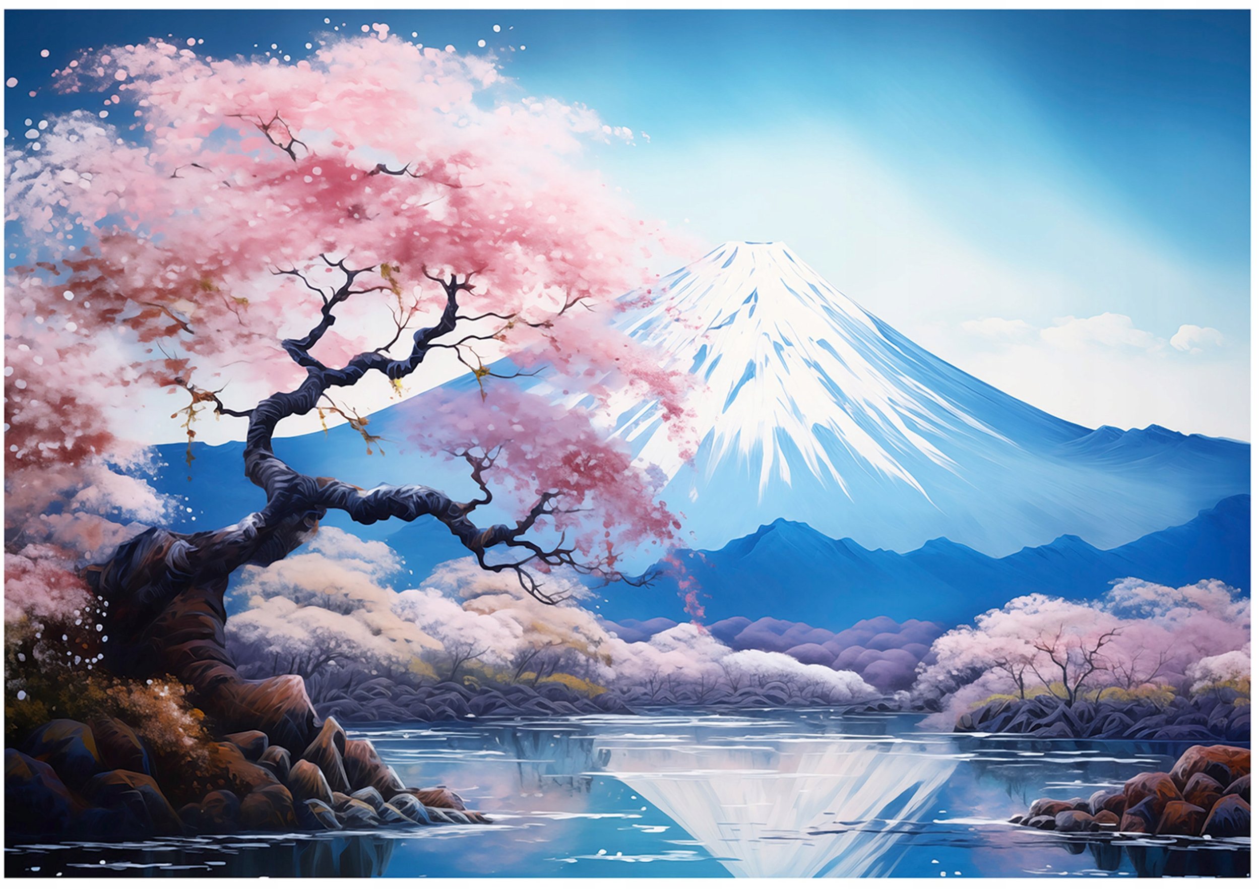 Fototapeta Góry Akwarela Krajobraz Sypialnia Salon Tapeta Flizelina 350X250