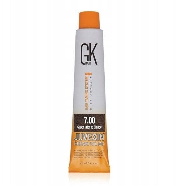 GK HAIR (Global Keratin) Global Keratin, Cream Colour, Permanent Hair Dye, 7.00 Super Intense Blonde, 100 ml For Women