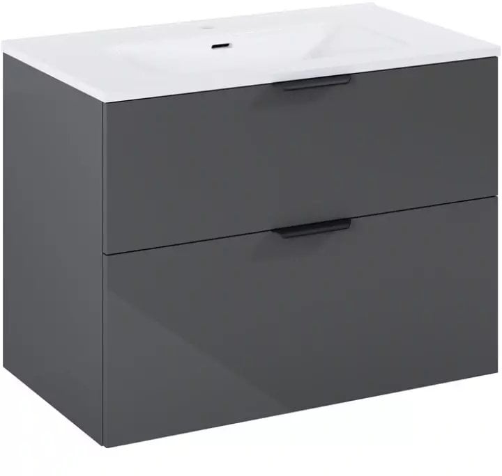CAB WITH BASIN EKOLINE 100 ANTHRACITE