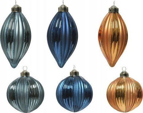 Kaemingk Bombka na choinkę świąteczna szklana mix 8 cm